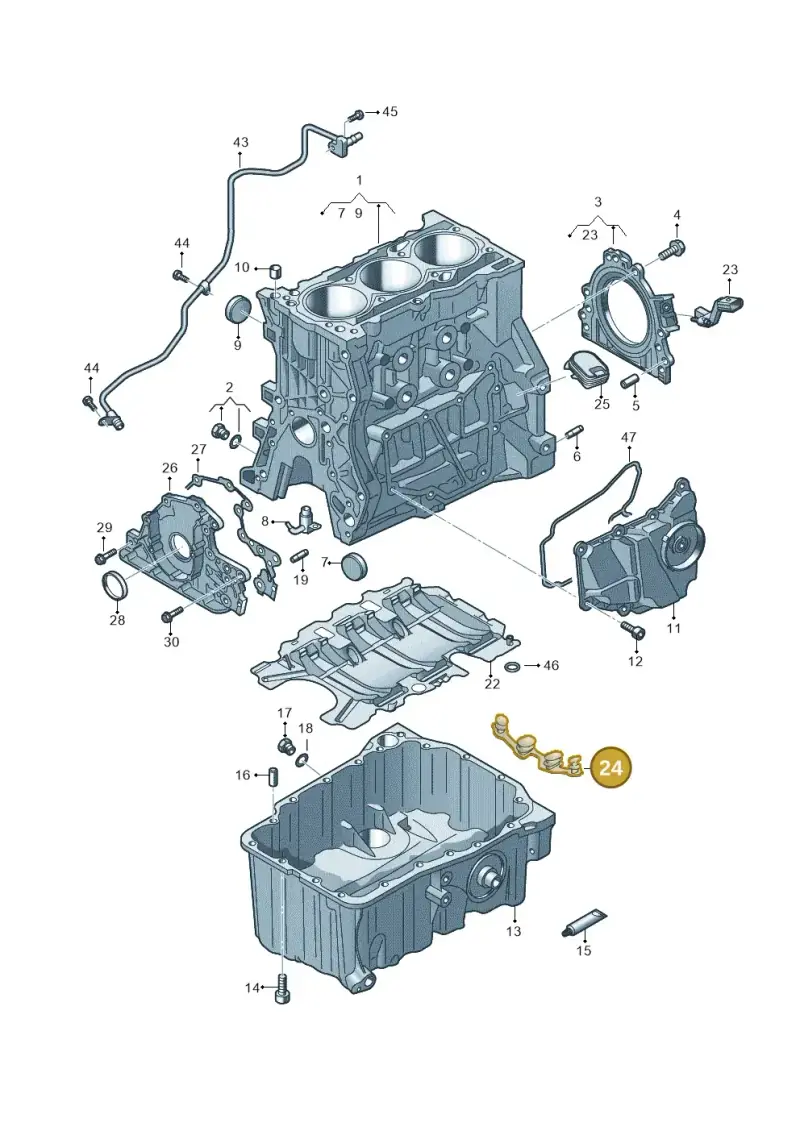 04E103033J — Audi A1 Sportback (2018-2025) diagram 2gk103011, position 24