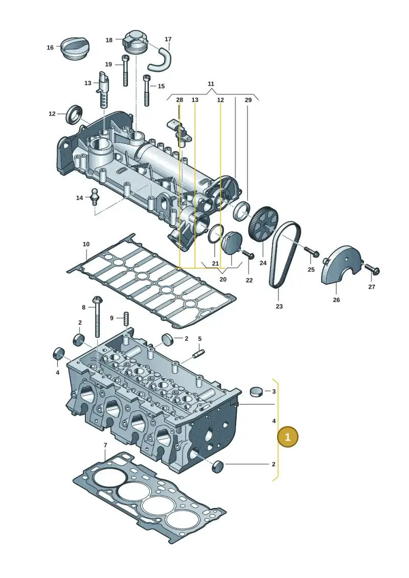 04E103065H — Volkswagen Caddy Maxi Kombi (2020-2024) diagram 62x103020, position 1