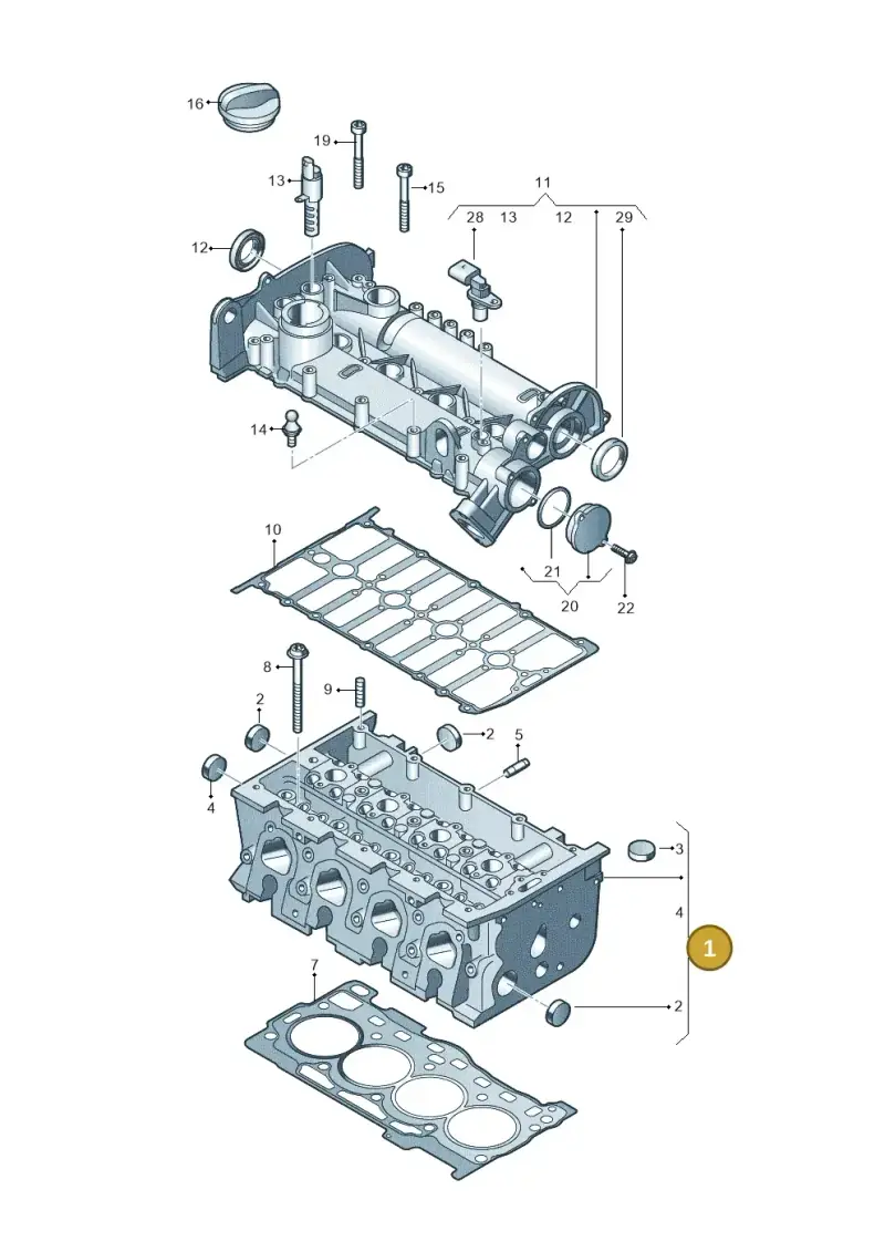 04E103068Q — Volkswagen Tiguan 2.0 (2023-) diagram 837103410, position 1