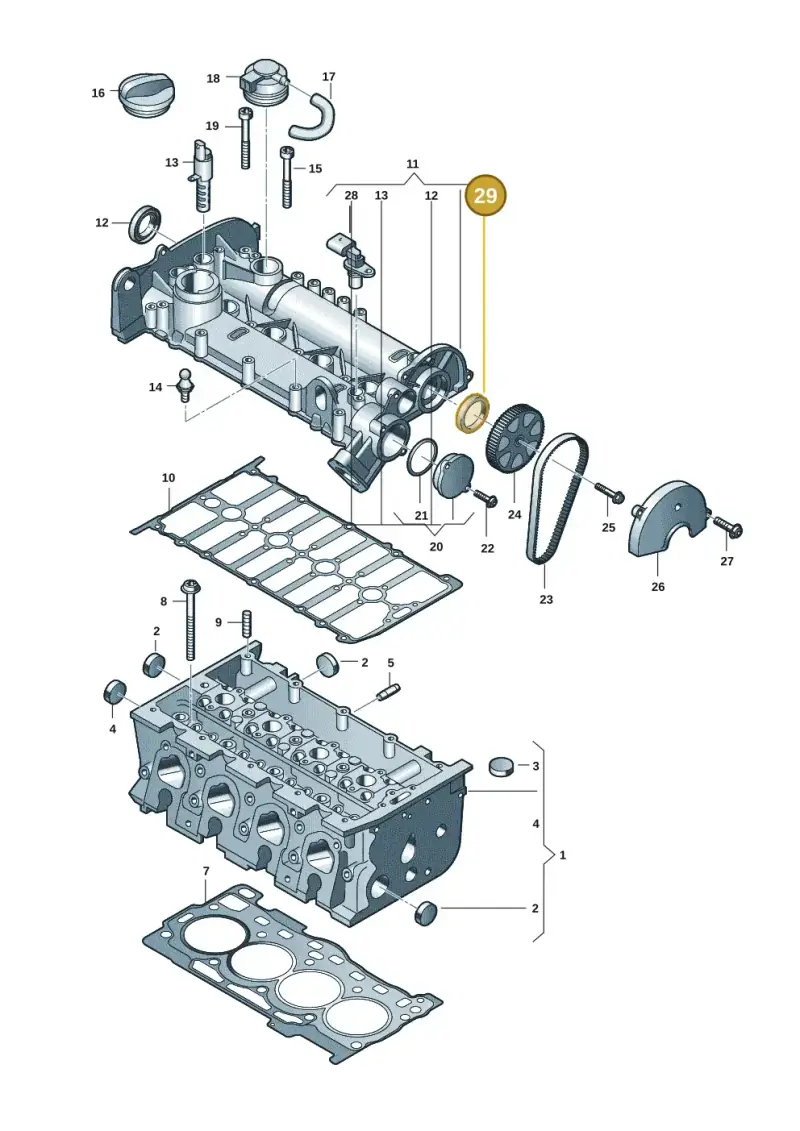 04E103085AC — Volkswagen Caddy Maxi Kombi (2020-2024) diagram 62x103020, position 29