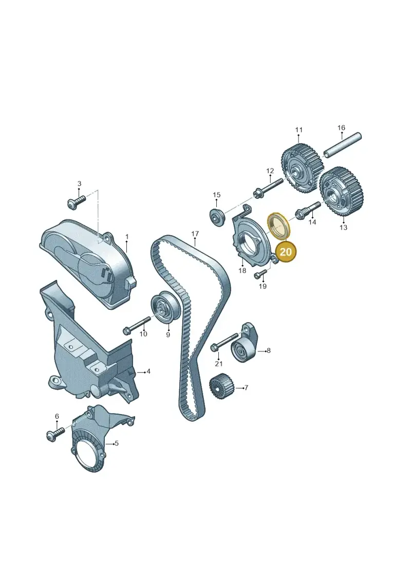 04E103085AN — Volkswagen Up! 1.0 BlueMotion (2016-2023) diagram 837109053, position 20