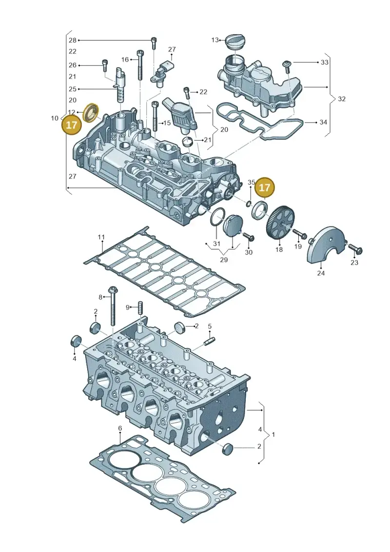 04E103085C — Volkswagen Multivan (2021-) diagram 827103460, position 17