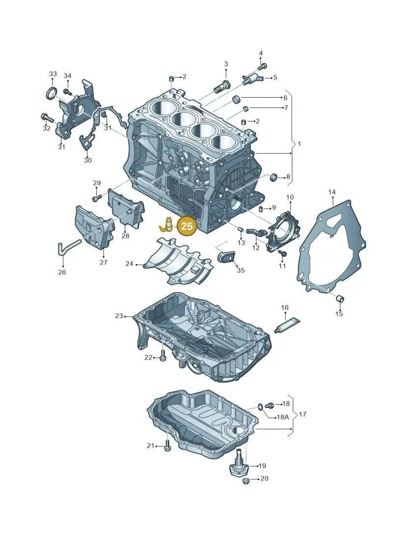 04E103157E — Volkswagen Tiguan 2.0 (2023-) diagram 57x103020, position 25