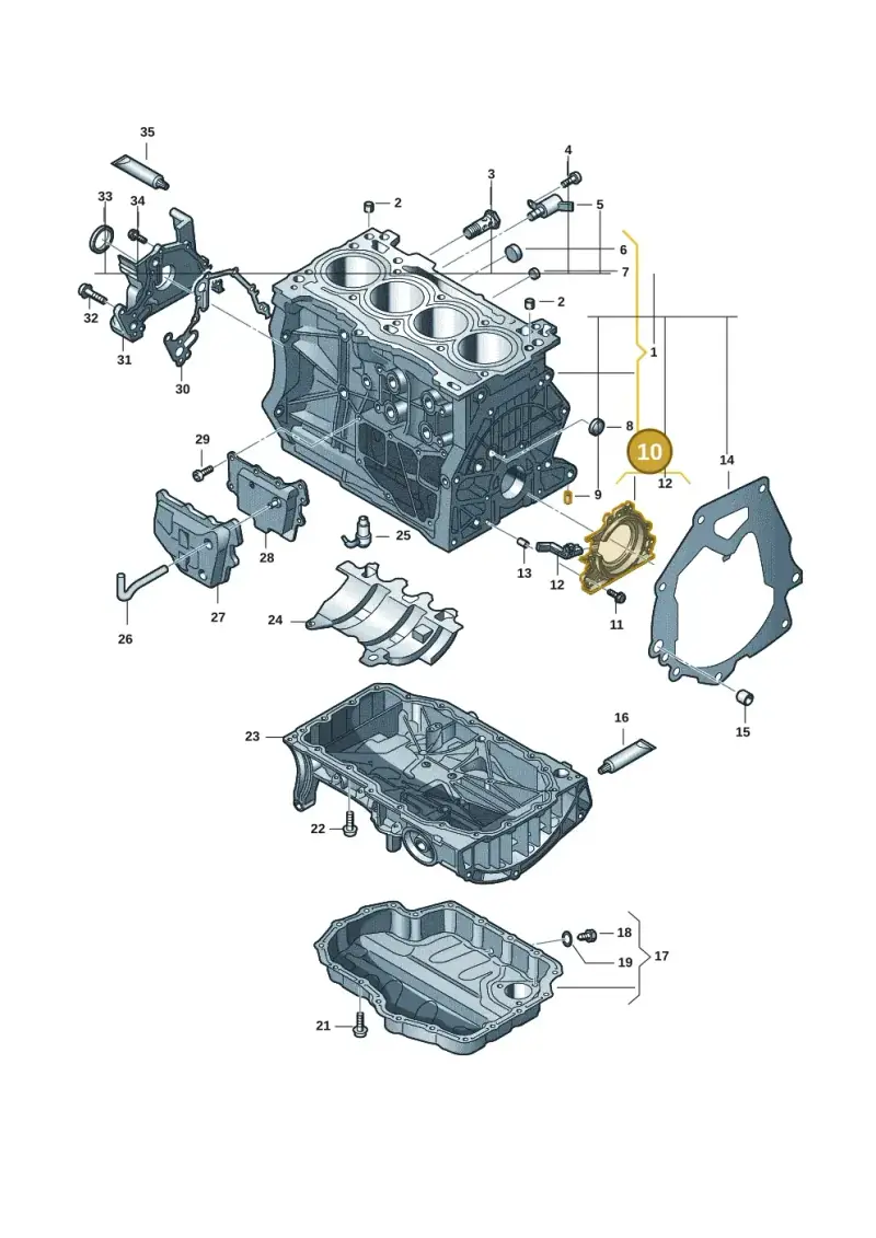 04E103170R — Volkswagen Polo 1.6 (2020-2022) diagram 62x103010, position 10