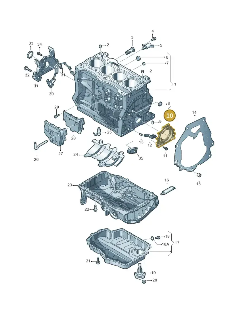 04E103170R — Volkswagen Tiguan 2.0 (2023-) diagram 57x103020, position 10