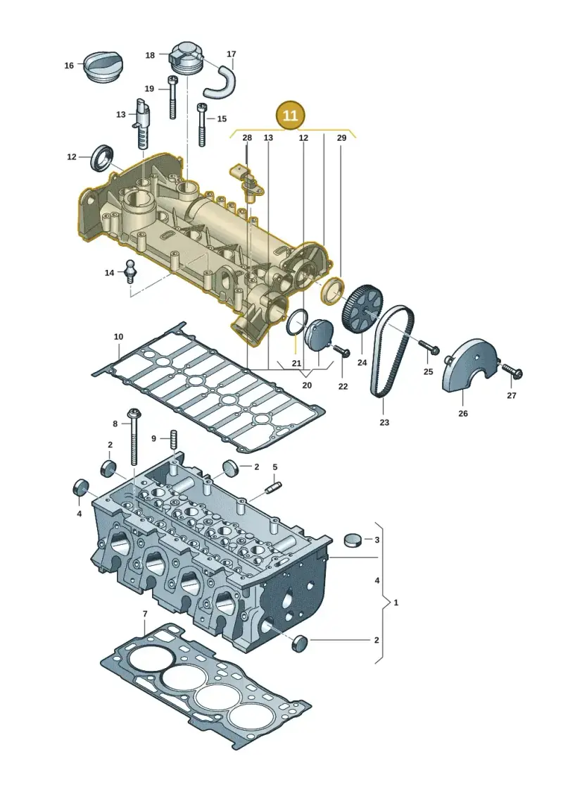 04E103469BQ — Volkswagen Caddy Maxi Kombi (2020-2024) diagram 62x103020, position 11