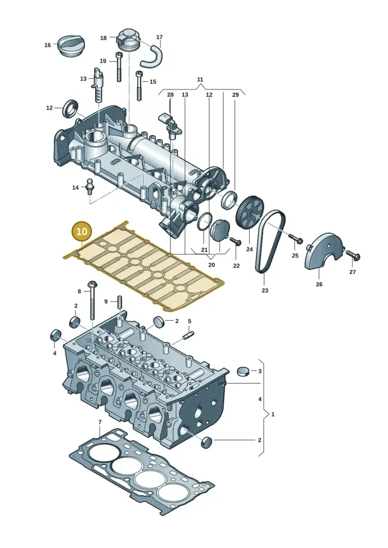 04E103483H — Volkswagen Caddy Maxi Kombi (2020-2024) diagram 62x103020, position 10