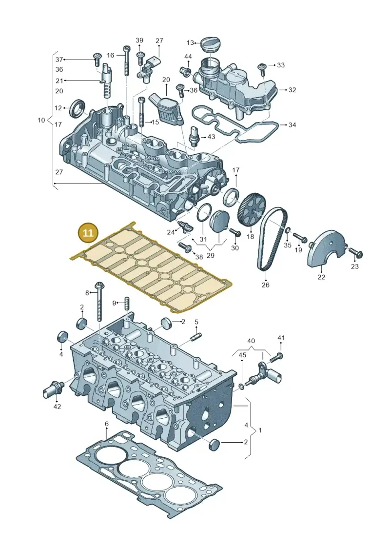 04E103483S — Volkswagen Tiguan 2.0 4Motion (2017-2024) diagram 597103029, position 11