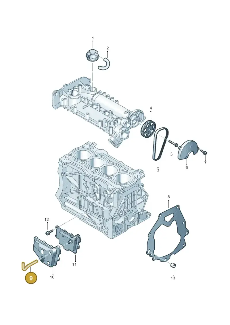 04E103493Q — Volkswagen Nivus (2020-) diagram 581103940, position 9