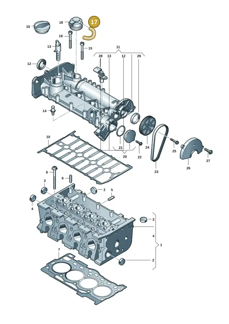 04E103560H — Volkswagen Caddy Maxi Kombi (2020-2024) diagram 62x103020, position 17