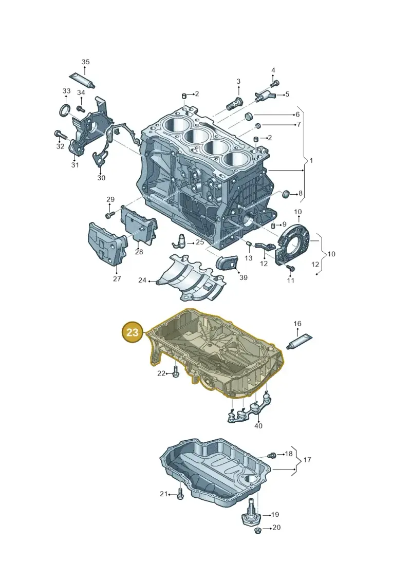 04E103601AC — Volkswagen Multivan (2021-) diagram 5h0103006, position 23