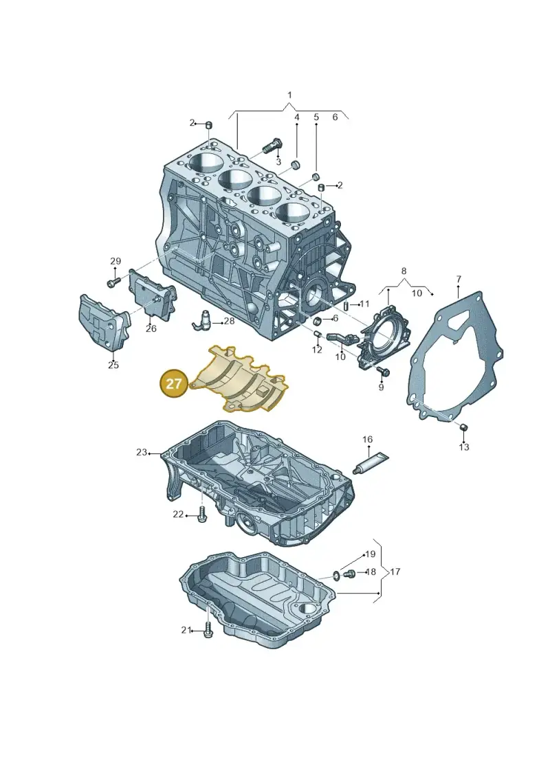 04E103623S — Volkswagen Caddy Maxi Kombi (2020-2024) diagram 62x103030, position 27