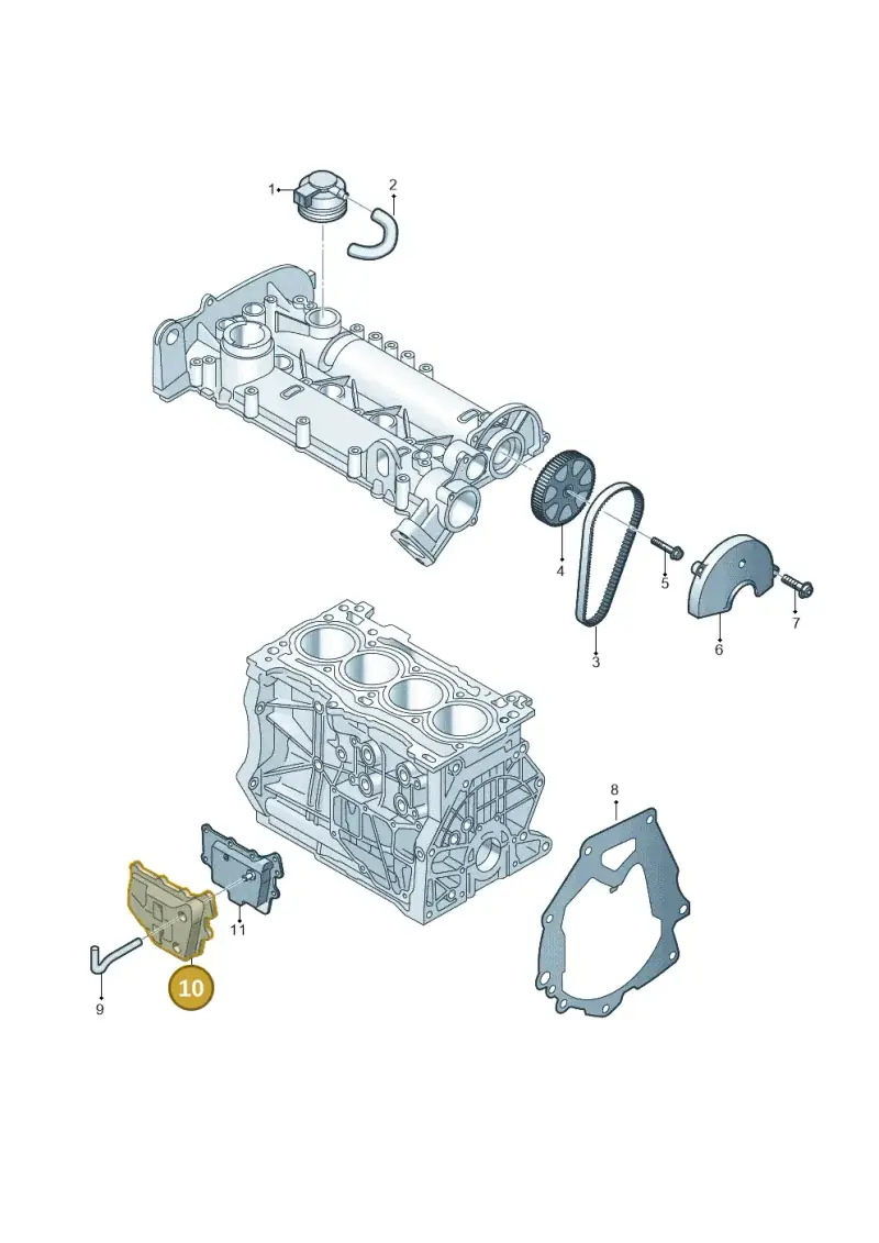 04E103729G — Volkswagen Tiguan 2.0 (2023-) diagram 837103930, position 10