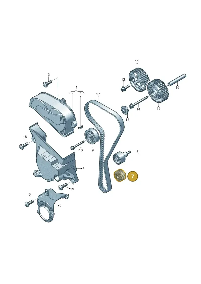 04E105263D — Volkswagen Caddy Maxi Kombi (2020-2024) diagram 2ka109065, position 7