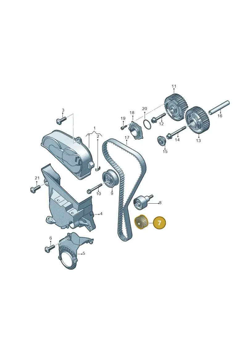 04E105263D — Volkswagen Tiguan 2.0 (2023-) diagram 5h0109054, position 7