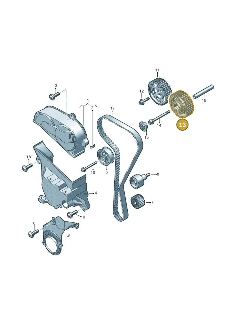 04E109088AN — Volkswagen Caddy Maxi Kombi (2020-2024) diagram 2ka109065, position 13