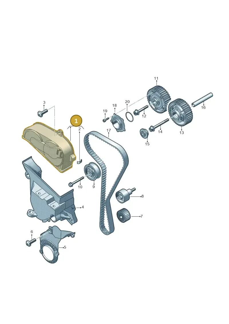 04E109108E — Volkswagen Golf (2019-2025) diagram 708109270, position 1