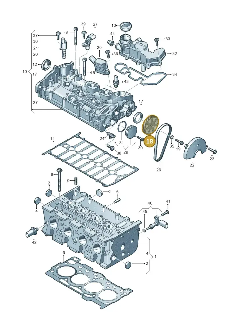 04E109111AP — Volkswagen Tiguan 2.0 4Motion (2017-2024) diagram 597103029, position 18