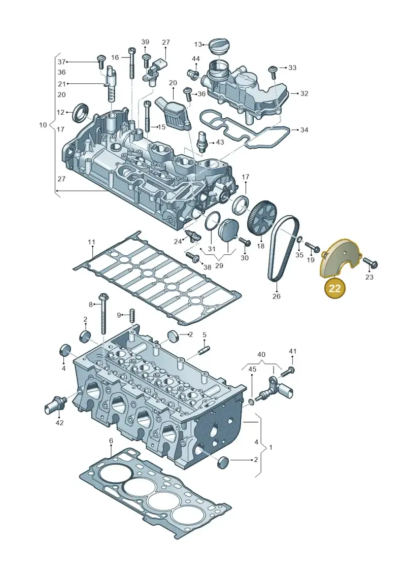 04E109121N — Volkswagen Tiguan 2.0 4Motion (2017-2024) diagram 597103029, position 22