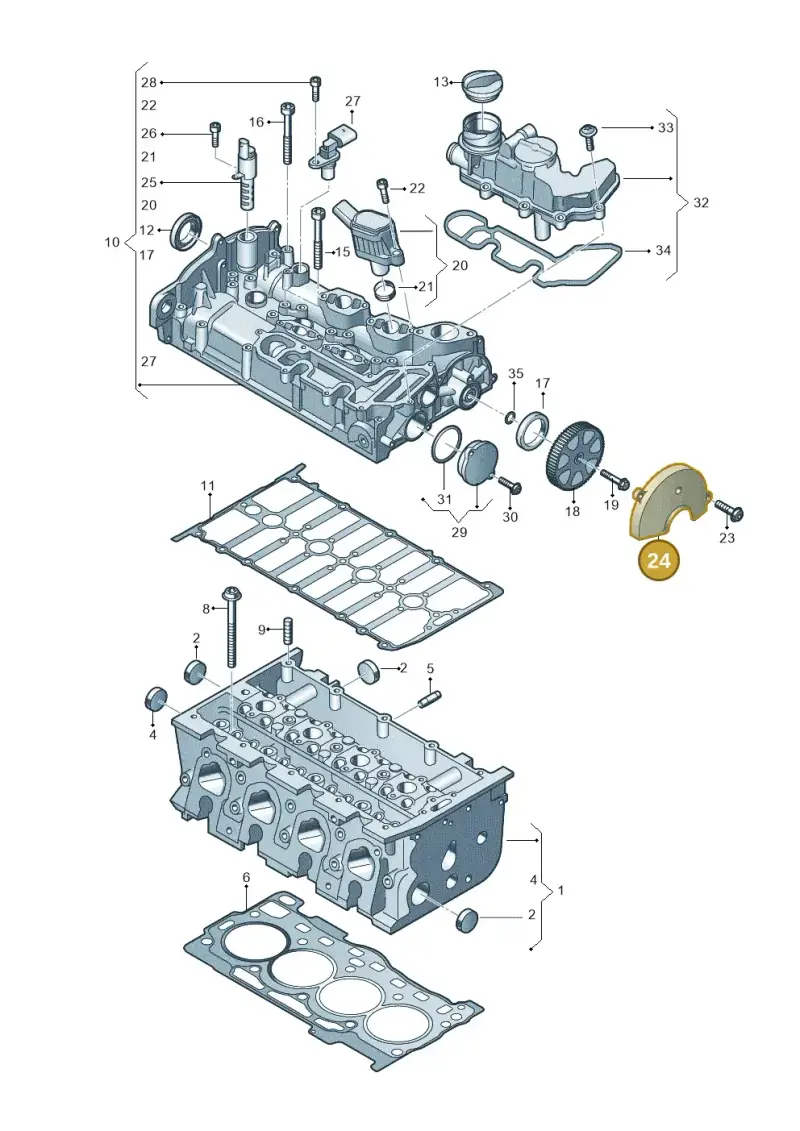 04E109121N — Volkswagen Multivan (2021-) diagram 827103460, position 24