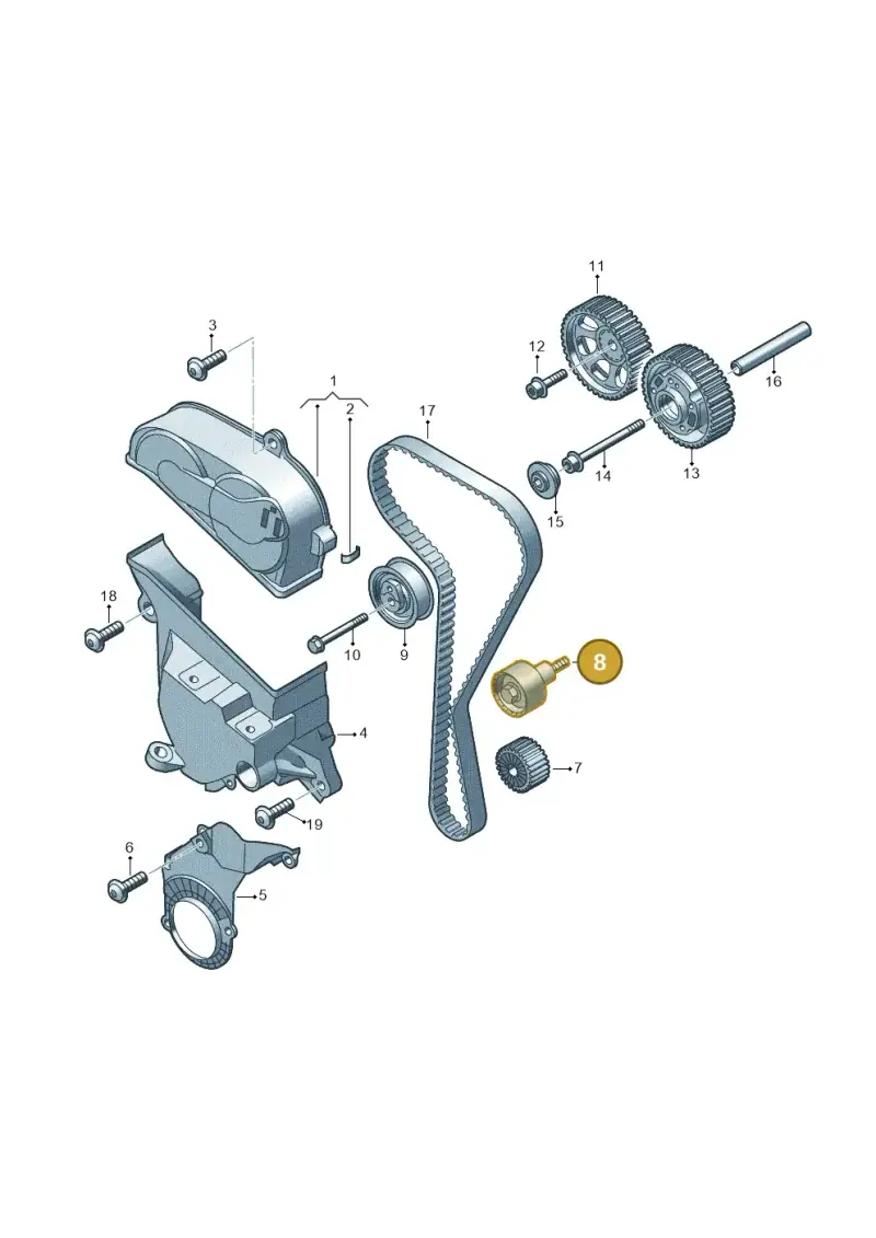 04E109244B — Volkswagen Caddy Maxi Kombi (2020-2024) diagram 2ka109065, position 8