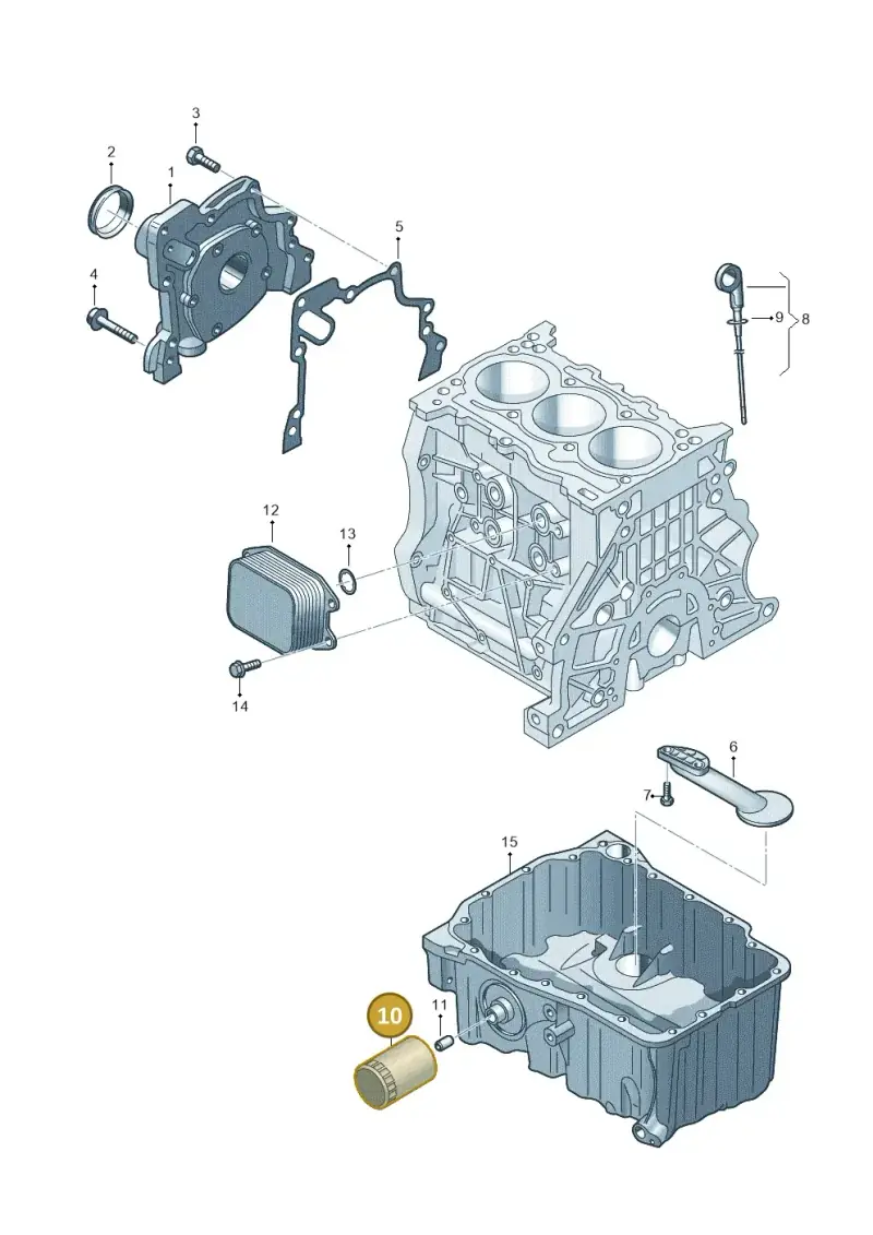 04E115561T — Volkswagen Taigo (2021-2024) diagram 866115050, position 10