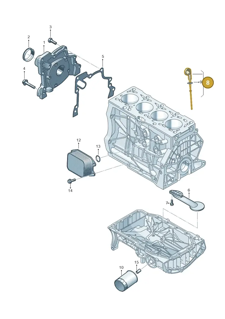 04E115611BH — Volkswagen Caddy Maxi Kombi (2020-2024) diagram 746115050, position 8