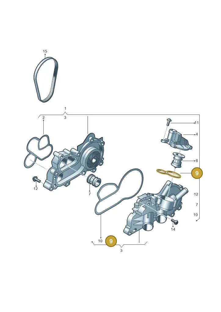 04E121119D — Volkswagen Multivan (2021-) diagram 747121070, position 9
