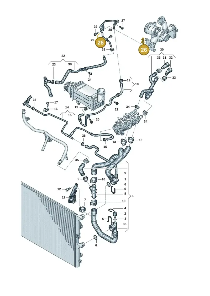 04E121687F — Volkswagen Caddy Maxi Kombi (2020-2024) diagram 869121303, position 26