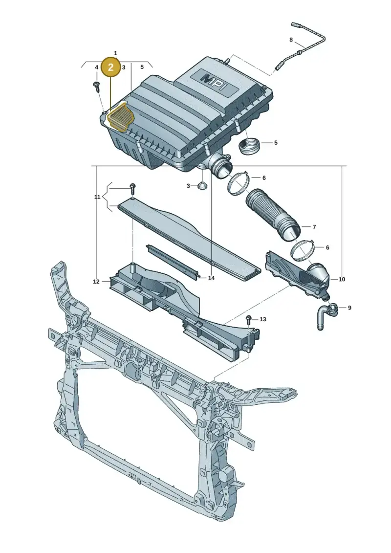 04E129620A — Volkswagen Golf 2.0 BlueMotion (2019-2024) diagram 5h0129060, position 2