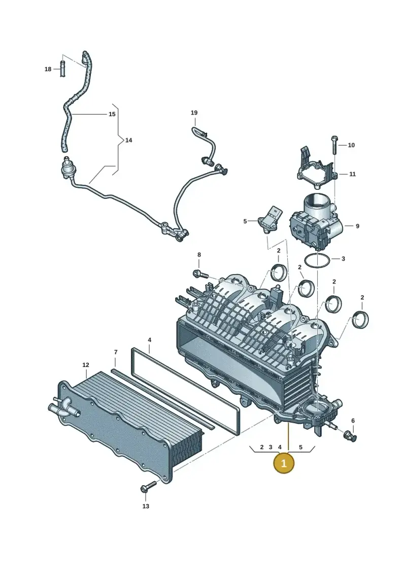 04E129709Q — Volkswagen Tiguan 2.0 (2023-) diagram 57x133030, position 1