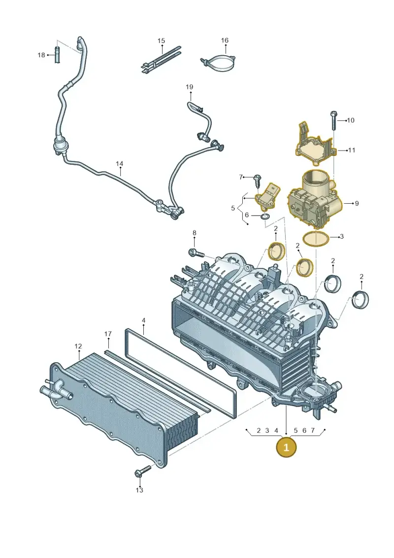04E129709Q — Volkswagen Golf 2.0 BlueMotion (2019-2024) diagram 747133350, position 1