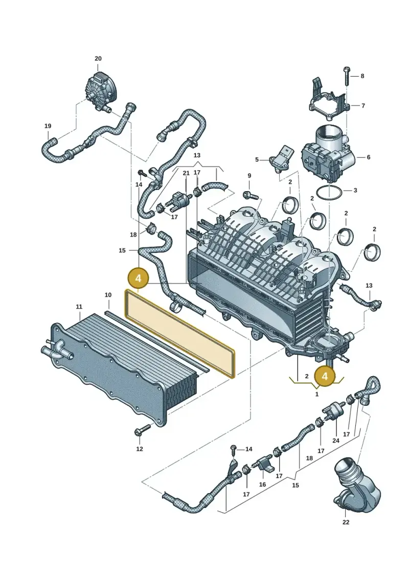 04E129717C — Volkswagen Multivan (2021-) diagram 7t0133040, position 4