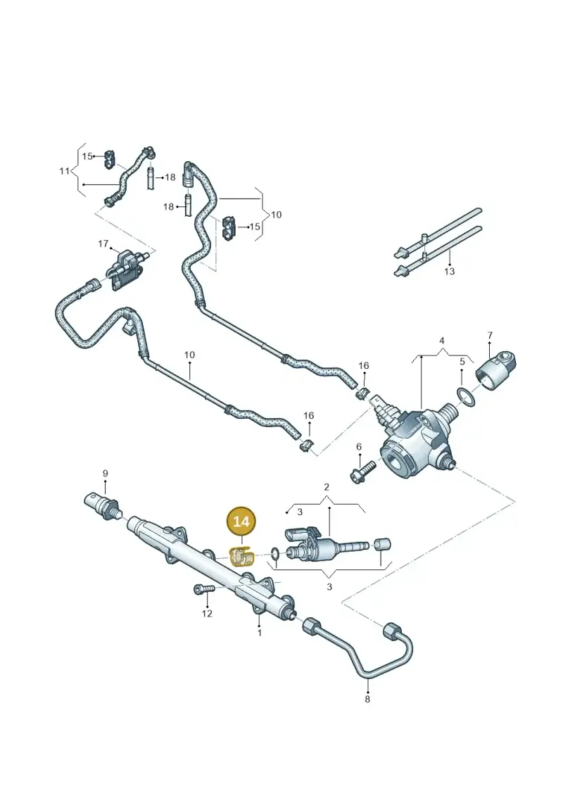 04E133036A — Volkswagen Tiguan 2.0 4Motion (2017-2024) diagram 746133500, position 14