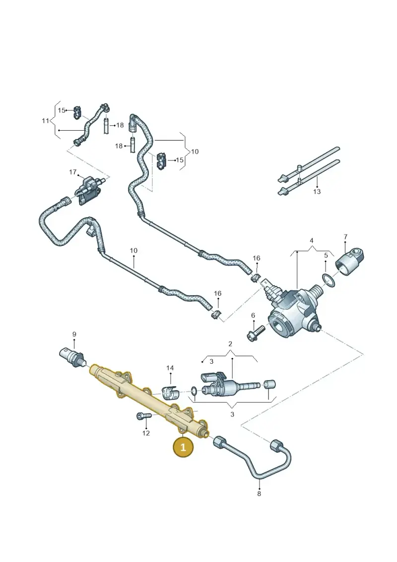 04E133320D — Volkswagen Golf 2.0 (2016-2020) diagram 746133500, position 1