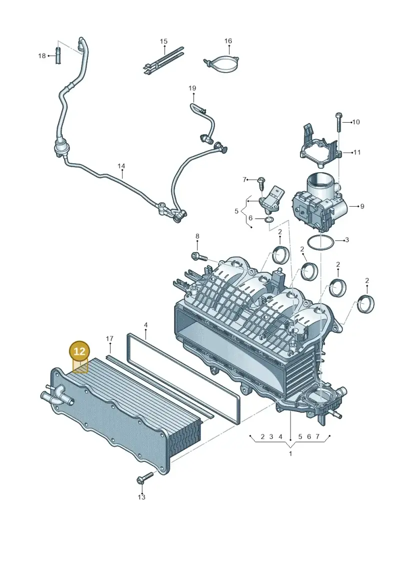 04E145749F — Audi A3 Sportback (2019-2021) diagram 747133350, position 12