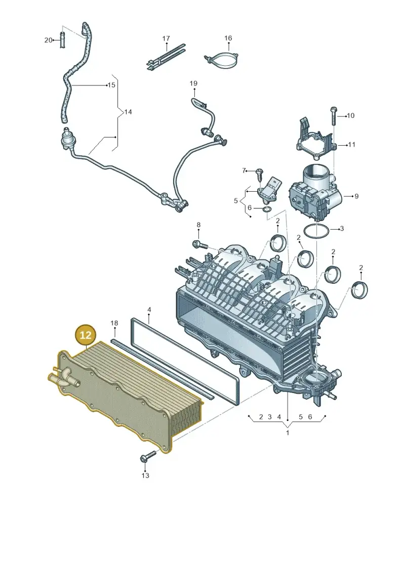04E145749M — Volkswagen Taos 1.4 (2020-2024) diagram 884133000, position 12