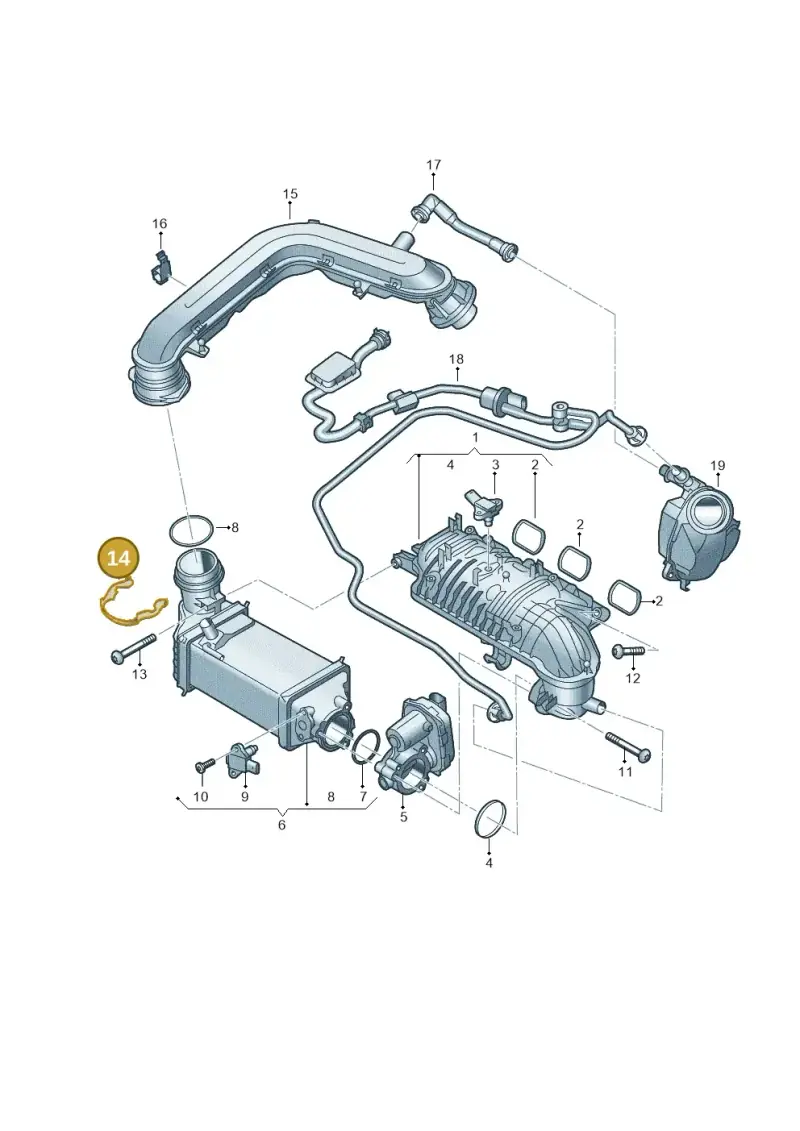 04E145853D — Volkswagen Taigo (2021-2024) diagram 596133505, position 14