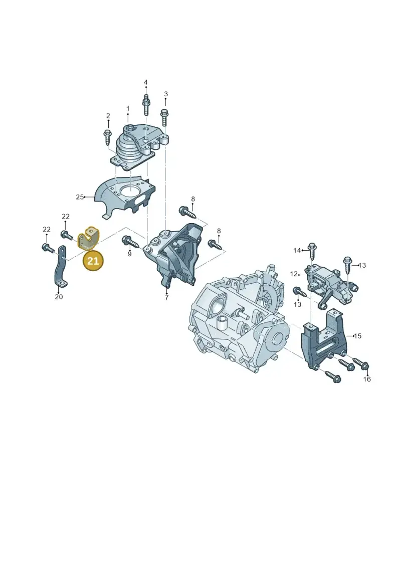 04E199207L — Volkswagen Polo 1.6 (2020-2022) diagram 773199250, position 21