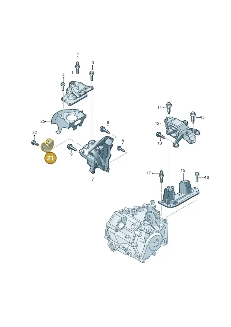04E199207L — Volkswagen Polo 1.6 (2020-2022) diagram 773199400, position 21
