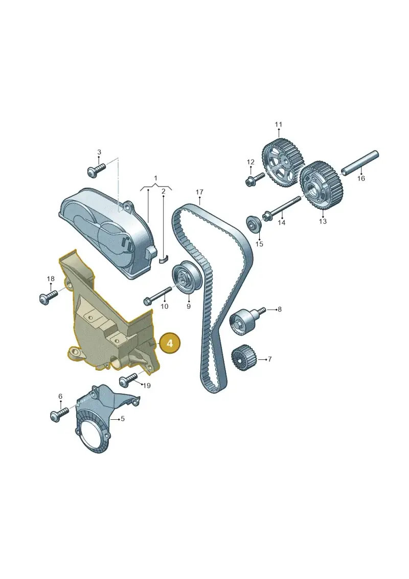 04E199275 — Volkswagen Caddy Maxi Kombi (2020-2024) diagram 2ka109065, position 4