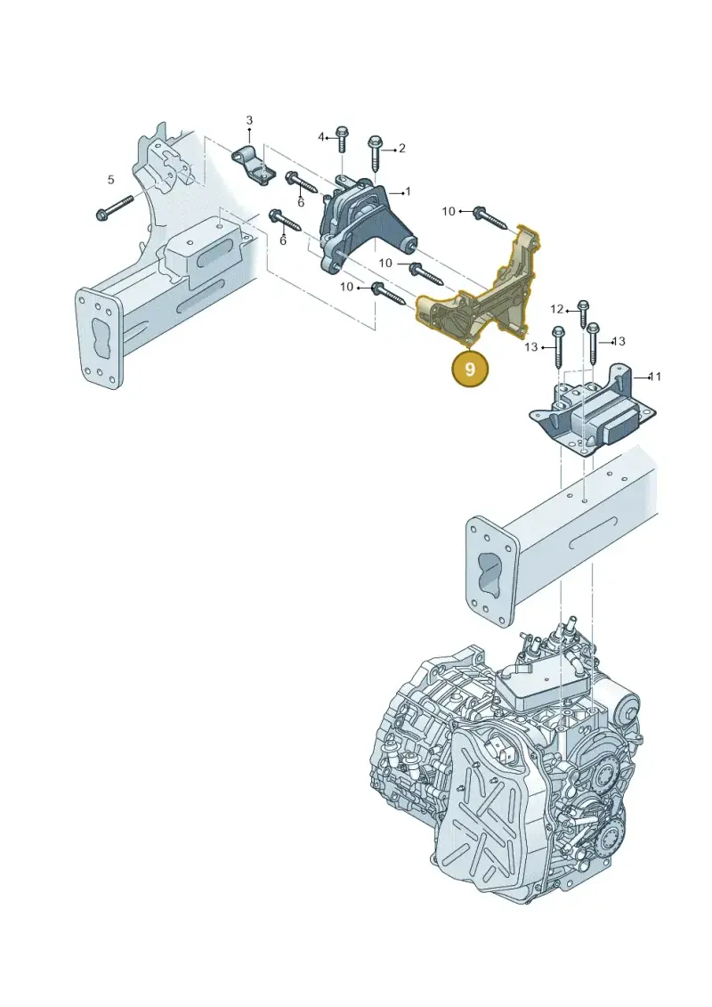 04E199275E — Volkswagen Tiguan 2.0 4Motion (2016-2024) diagram 827199370, position 9
