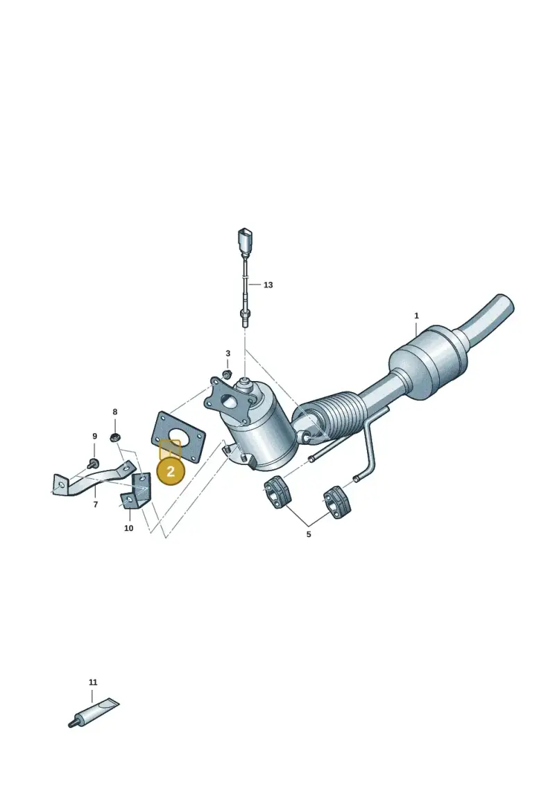 04E253039F — Volkswagen Polo 1.6 (2020-2022) diagram 62x253030, position 2