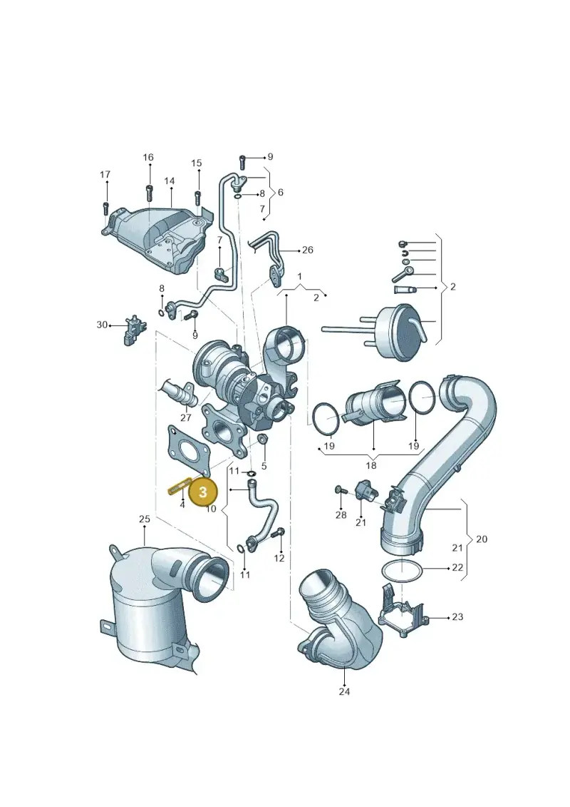 04E253039F — Volkswagen New Lavida (2015-2022) diagram 876145500, position 3