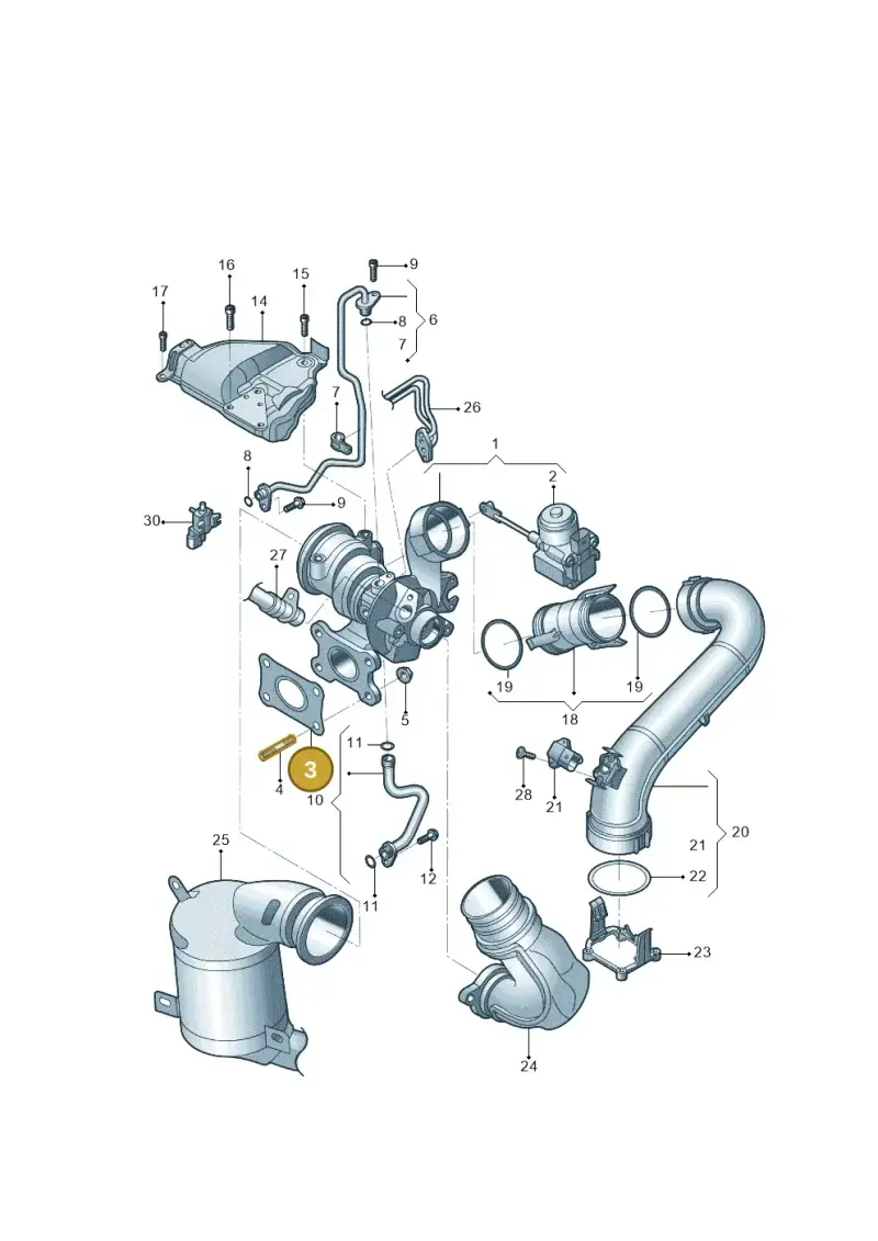 04E253039F — Volkswagen Touran (2015-2024) diagram 889145500, position 3
