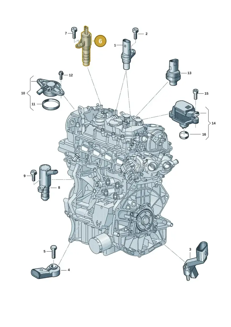 04E906455AC — Volkswagen Passat estate (2023-) diagram 907601006, position 6