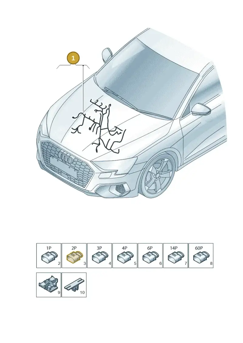 04E972610K — Audi A3 Sportback (2019-2025) diagram 596971120, position 1