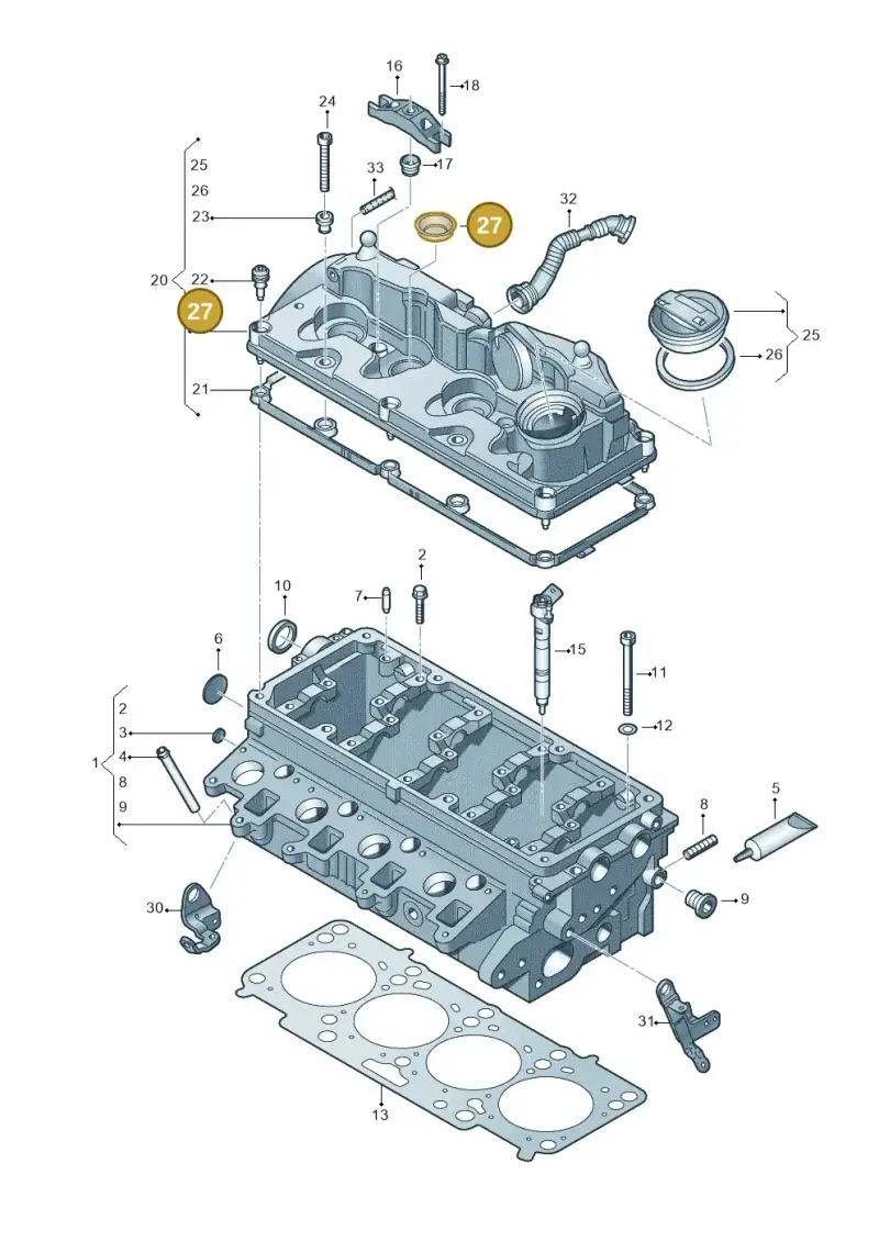 04L103070B — Volkswagen Amarok twin cab (2022-) diagram 749103500, position 27