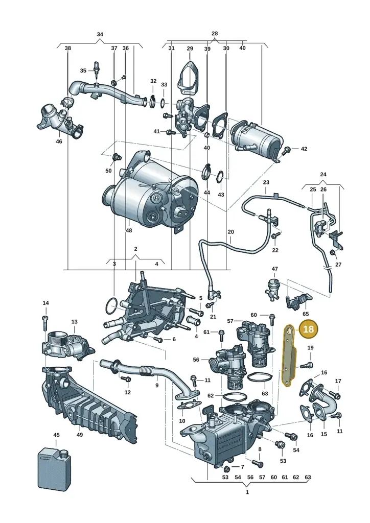 04L103390B — Volkswagen Transport. multivan (2019-2024) diagram 7ep131020, position 18
