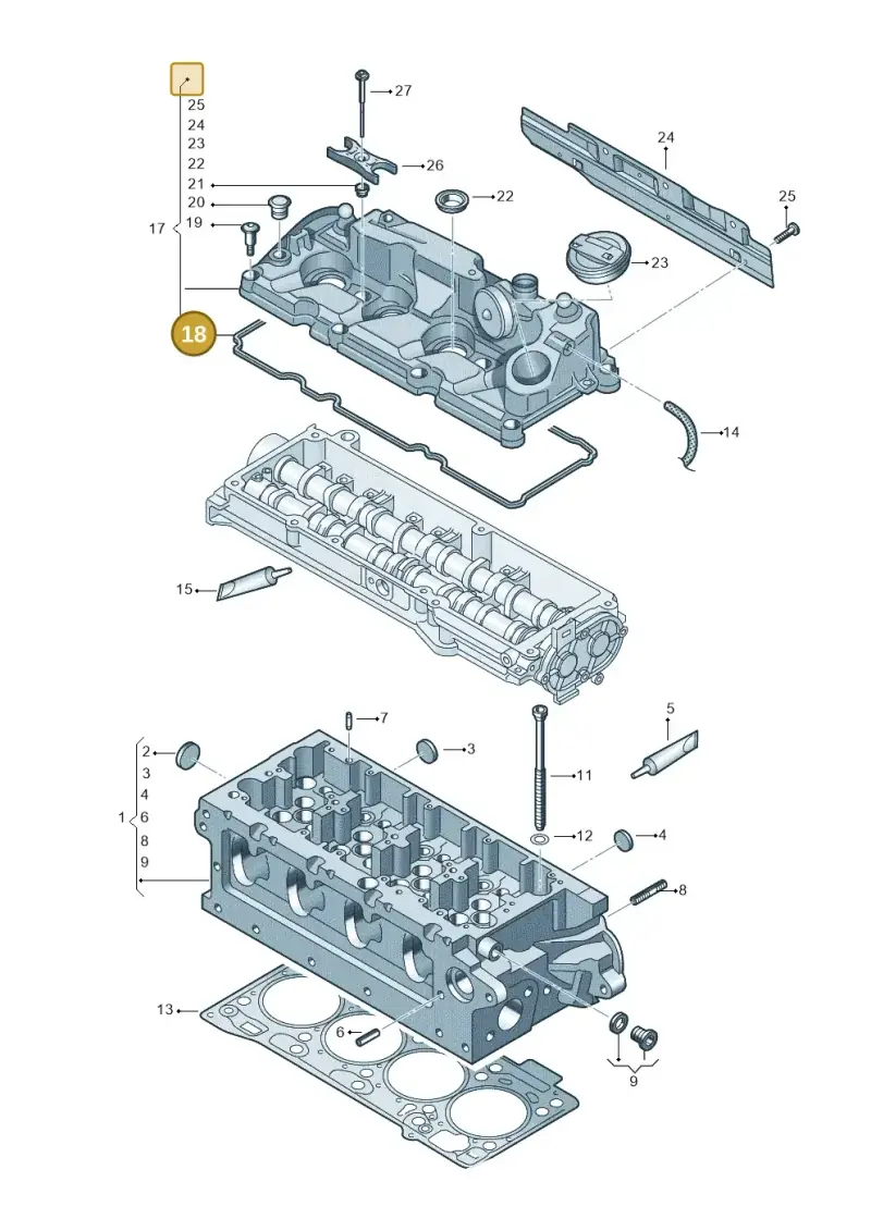 04L103483 — Volkswagen Caddy Maxi Kombi (2020-2024) diagram 884103650, position 18